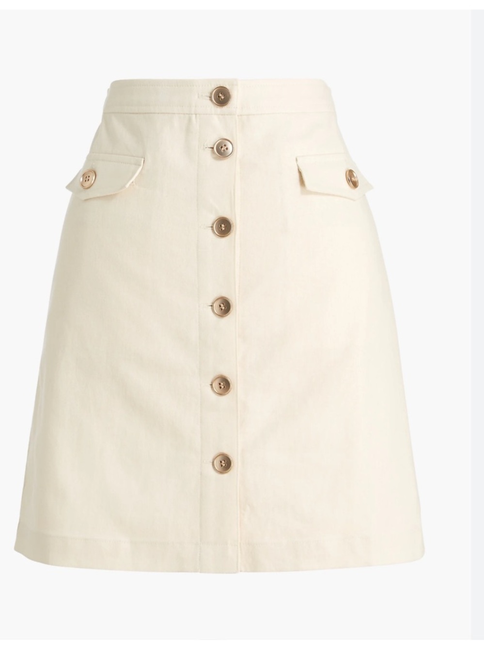J . CREW Linen-blend Button-through
A-line Skirt size 8 - Picture 3 of 14